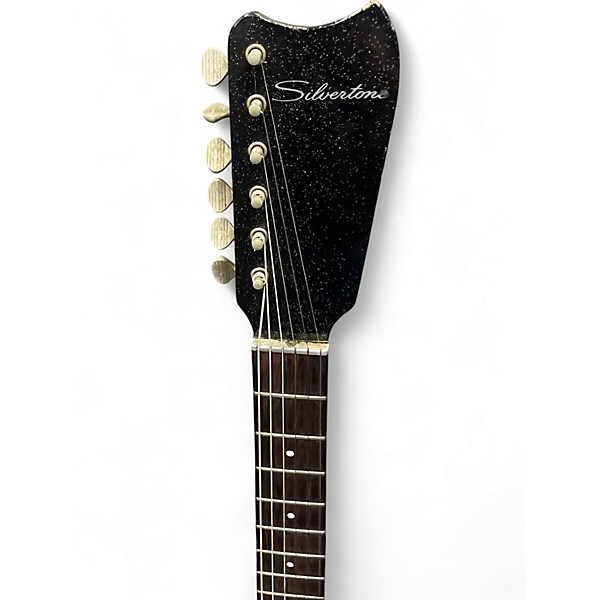 Vintage 1960s Silvertone 1448 Black Solid Body Electric