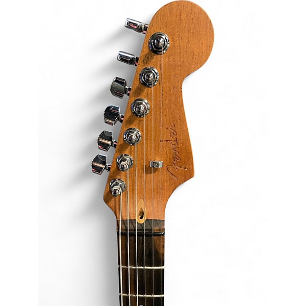 Used Fender American Acoustasonic Stratocaster Transparent Sonic Blue Acoustic Electric Guitar