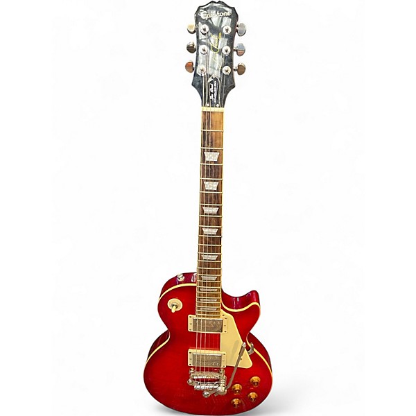 Used Epiphone Les Paul Standard Pro Plus Top Wine Red Solid Body Electric Guitar