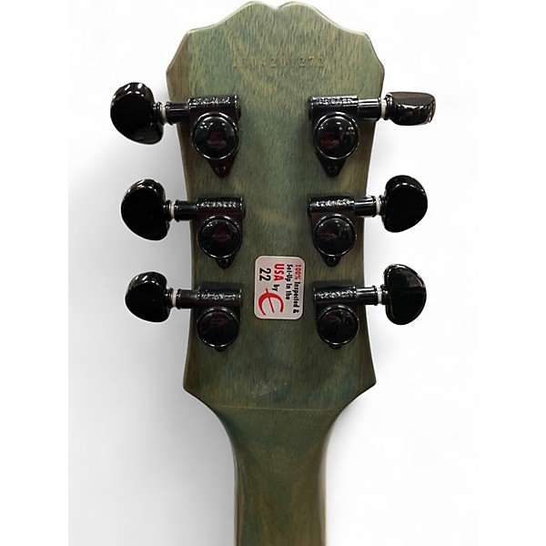 Used Epiphone Prophecy Les Paul Custom Plus Turquoise Solid Body Electric Guitar