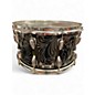 Used Herch 14X8 Herch Limited Edition Engraved Steel Custom 14x8 Snare Drum Black and Silver Drum