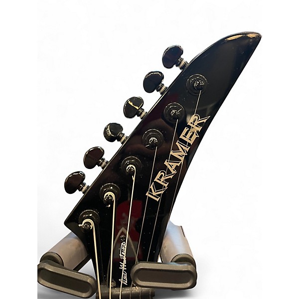 Used Kramer dave mustaine vanguard Black Solid Body Electric Guitar