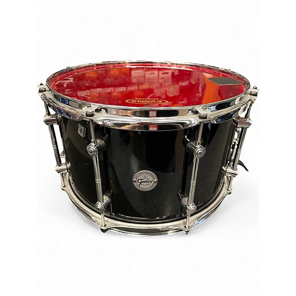 Used Gretsch Drums 8X14 SNARE DRUM Black Drum