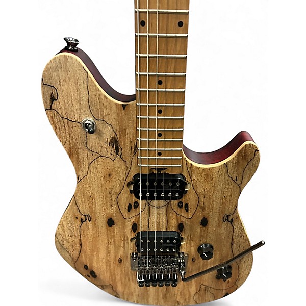 Used EVH WG STANDARD EXOTIC SPALTED MAPLE Natural Solid Body Electric Guitar