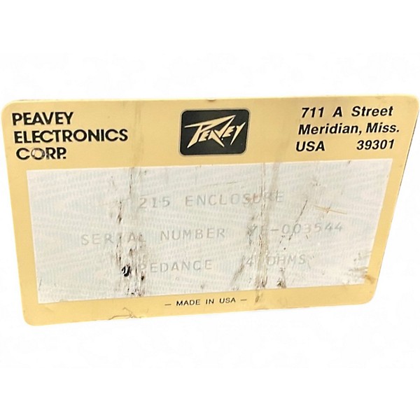 Used Peavey 215 Bass Cabinet Bass Cabinet