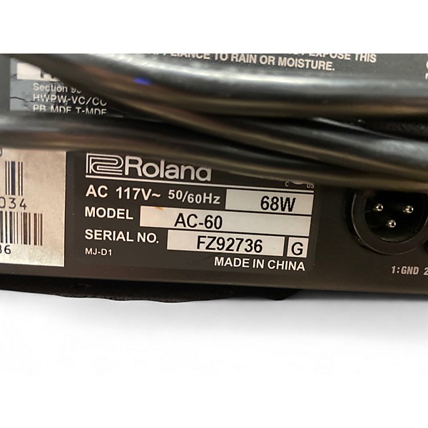 Used Roland AC60 60W 2X6.5 Acoustic Guitar Combo Amp