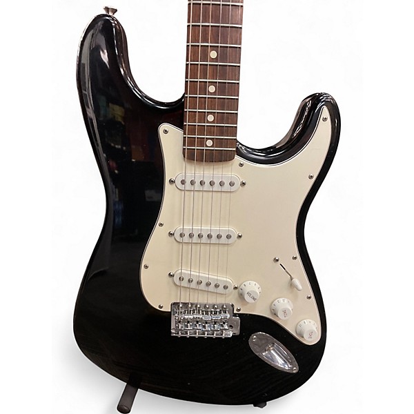 Used Fender Standard Stratocaster BLACK Solid Body Electric Guitar