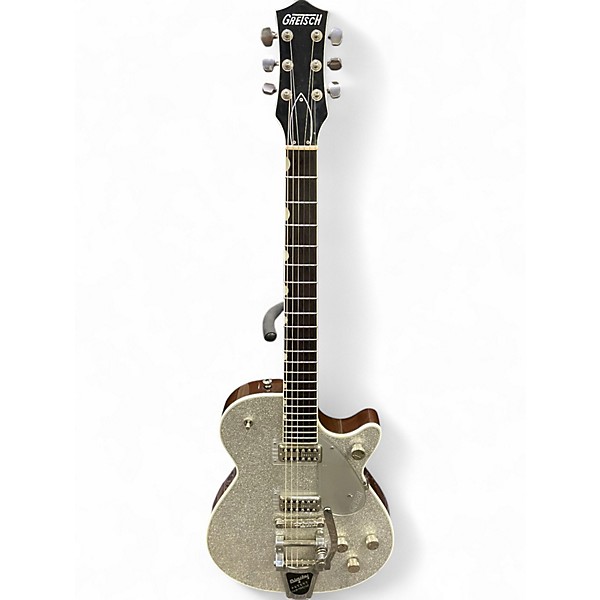 Used 2018 Gretsch Guitars G6192T-PE Player's Edition Silver Sparkle Hollow Body Electric Guitar