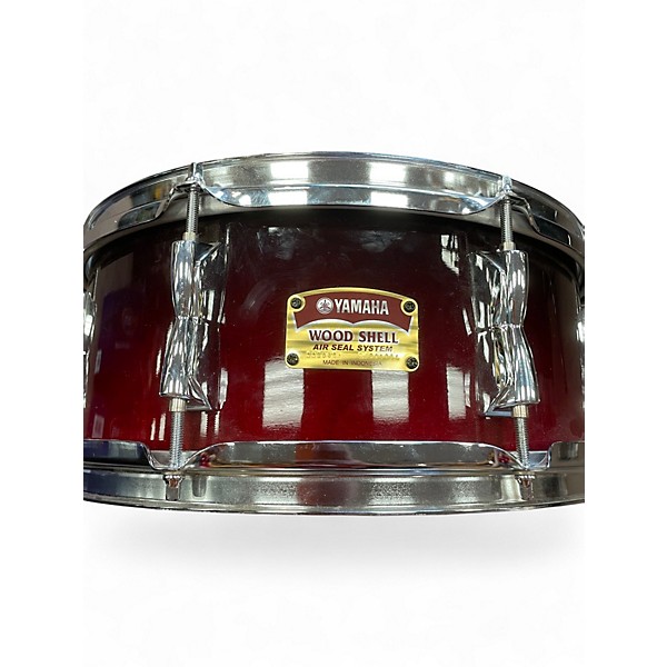 Used Yamaha 14in Wood Shell Air Seal System Red Drum Red 33