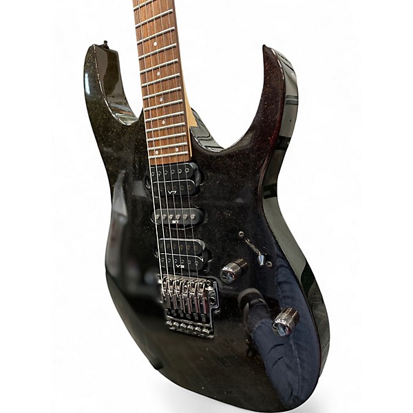 Used Ibanez RG1570 RG Series Metallic Black Solid Body Electric Guitar