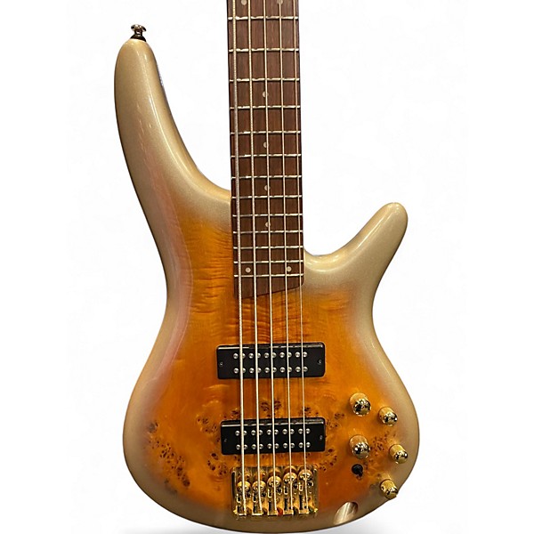 Used Ibanez SR405EPBDXMGU 5 String Mars gold Electric Bass Guitar