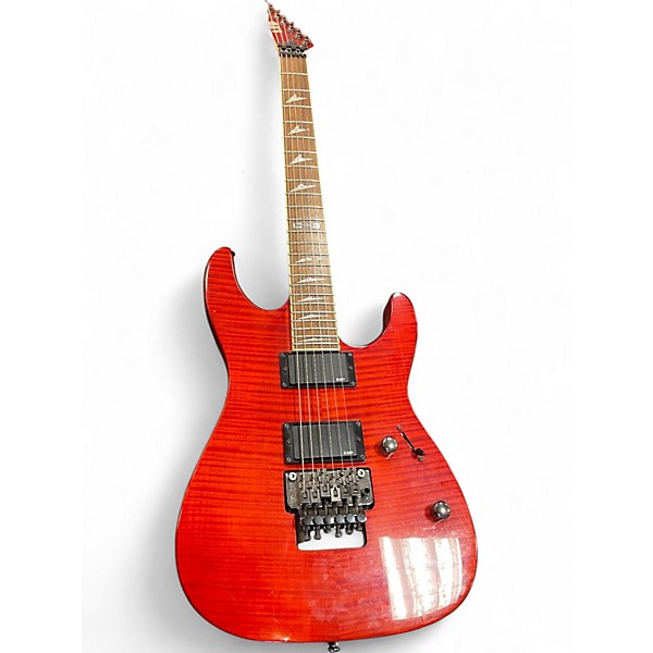Used ESP LTD M200FM RED TRANS FLAME Solid Body Electric Guitar