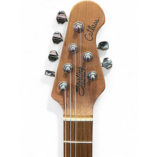 Used Sterling by Music Man Cutlass Silver Solid Body Electric Guitar