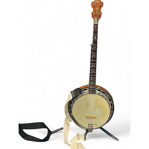 Vintage 1970s Aria MIJ Natural Banjo