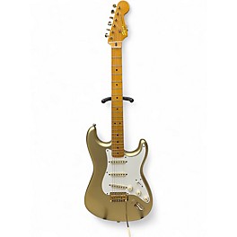 Used 2014 Squier 60th Anniversary Classic Vibe 50s Stratocaster Aztec Gold Solid Body Electric Guitar