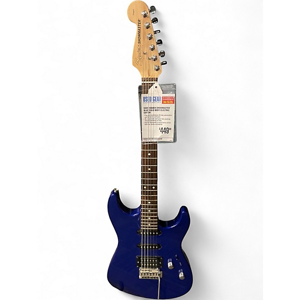 Used Squier SHOWMASTER BLUE Solid Body Electric Guitar