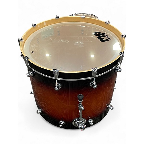 Used DW 4 Piece Design Series 4 Piece Tobacco Sunburst Drum Kit