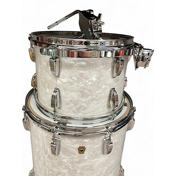Used Ludwig 5 Piece Legacy Mahogany White Marine Pearl Drum Kit