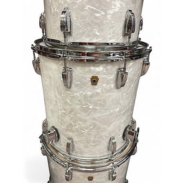 Used Ludwig 5 Piece Legacy Mahogany White Marine Pearl Drum Kit