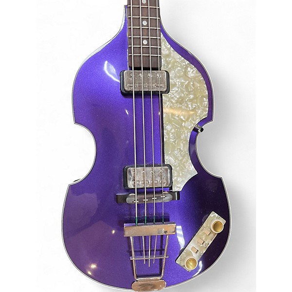 Used 2021 Hofner 62 CUSTOM SHOP VIOLIN BASS Purple Electric Bass Guitar