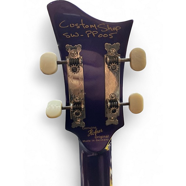 Used 2021 Hofner 62 CUSTOM SHOP VIOLIN BASS Purple Electric Bass Guitar