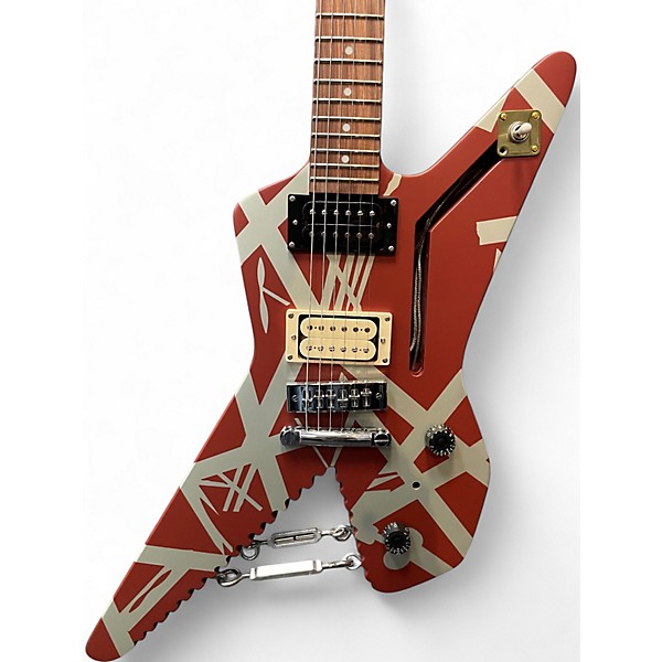 Used 2021 EVH Striped Series Shark Custom Graphic Solid Body Electric Guitar