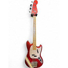 Used 2022 Nash Guitars MB63 Candy Apple Red W/ WHT racing stripe Electric Bass Guitar