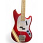 Used 2022 Nash Guitars MB63 Candy Apple Red W/ WHT racing stripe Electric Bass Guitar