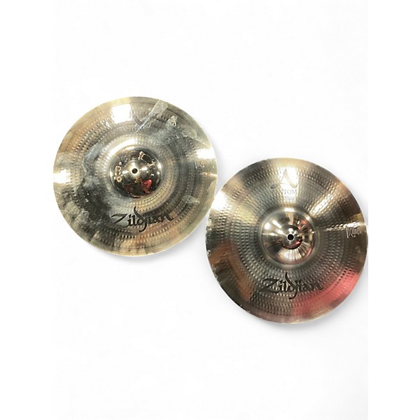 Used Zildjian 14in A Custom Hi Hat Pair Cymbal