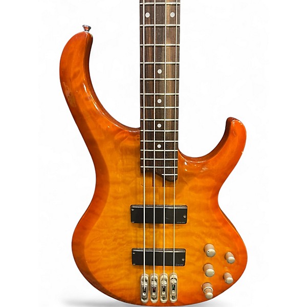 Used Ibanez BTB400QM ORANGE BURST Electric Bass Guitar