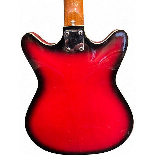 Used Kingston Model 3 Crimson Red Burst Hollow Body Electric Guitar