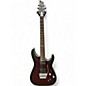 Used Schecter Guitar Research C-1 Platinum FR S Satin Crimson Red Burst Solid Body Electric Guitar thumbnail