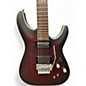 Used Schecter Guitar Research C-1 Platinum FR S Satin Crimson Red Burst Solid Body Electric Guitar