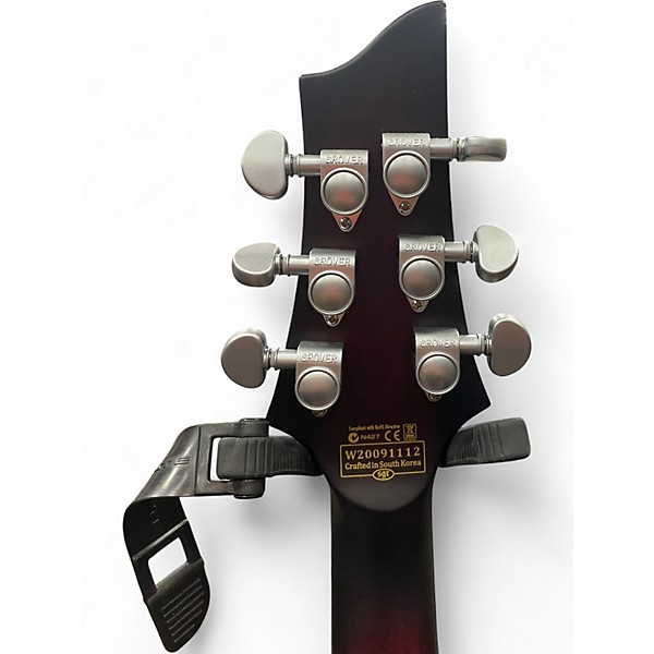 Used Schecter Guitar Research C-1 Platinum FR S Satin Crimson Red Burst Solid Body Electric Guitar