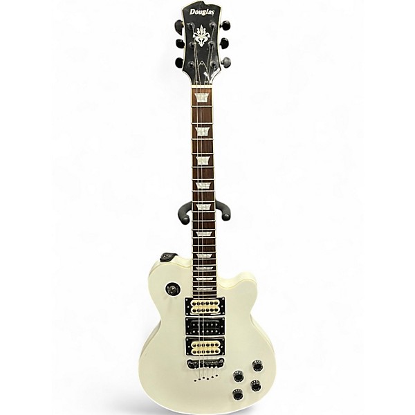 Used Douglas LP STYLE WHITE Solid Body Electric Guitar