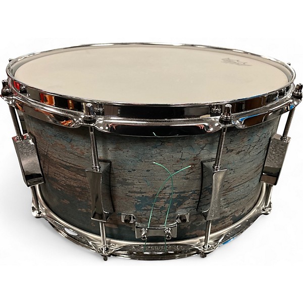Used Pork Pie 14in Weathered Barn Blue Snare Weathered Barn Blue Drum