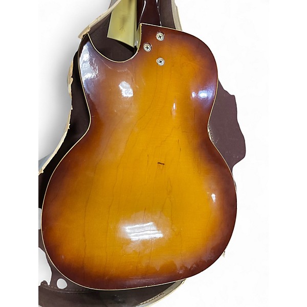 Vintage 1970s Kay K580 2 Color Sunburst Hollow Body Electric Guitar