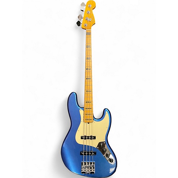 Used Fender American Ultra Jazz Bass COBRA BLUE Electric Bass Guitar