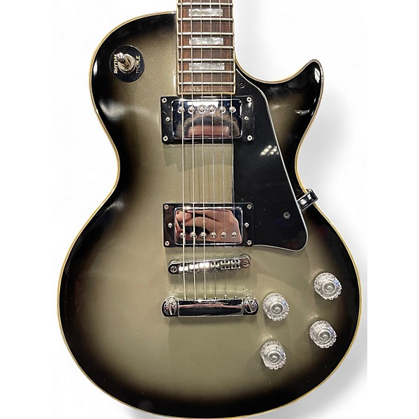 Used 2007 Epiphone Les Paul Custom silver burst Solid Body Electric Guitar