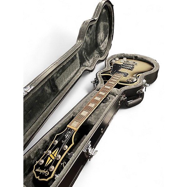 Used 2007 Epiphone Les Paul Custom silver burst Solid Body Electric Guitar