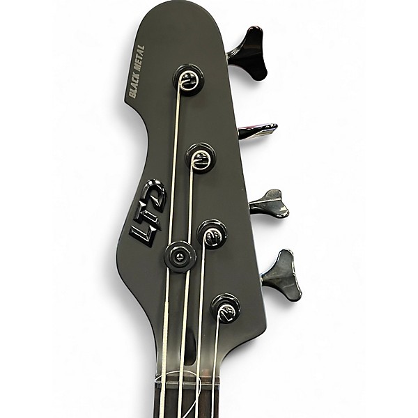 Used ESP LTD AP4 Black Metal Flat Black Electric Bass Guitar