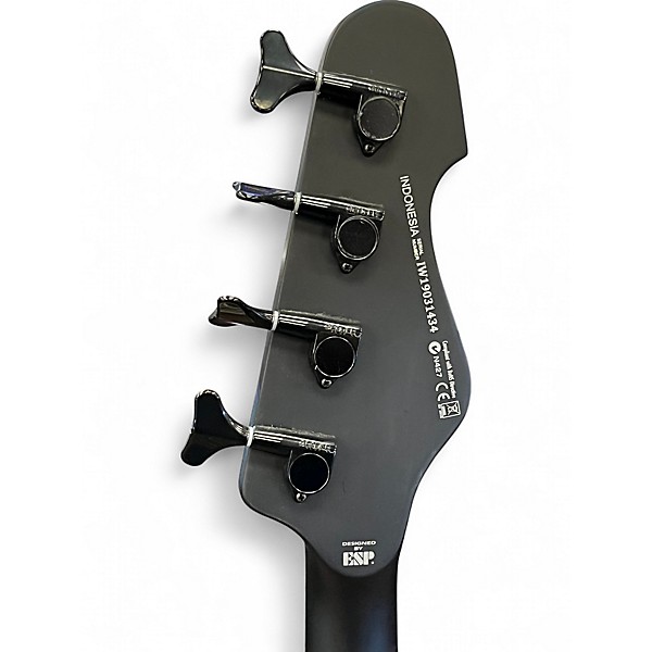 Used ESP LTD AP4 Black Metal Flat Black Electric Bass Guitar