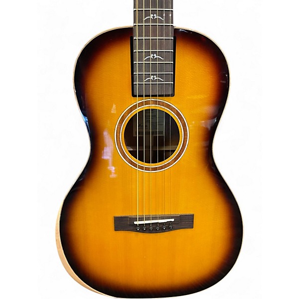 Used Over Head First Class Sunburst Acoustic Electric Guitar