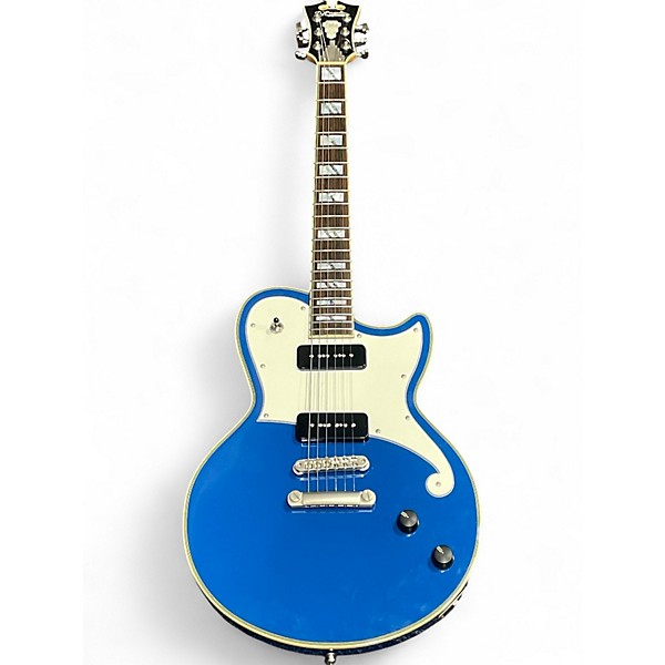 Used D'Angelico Deluxe Atlantic Blue Sapphire Solid Body Electric Guitar