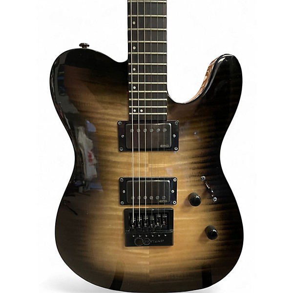 Used ESP LTD TE-1000 DELUXE BLACK NATURAL BURST Solid Body Electric Guitar