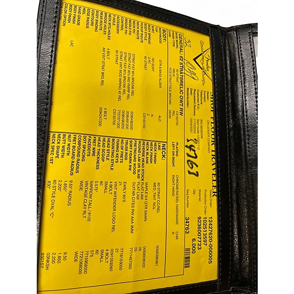 Used Fender CUSTOM SHOP 62 RELIC Sonic Blue Solid Body Electric Guitar