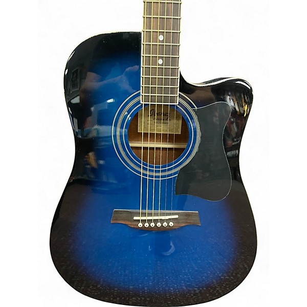 Used Ibanez V70CE trans blue burst Acoustic Electric Guitar