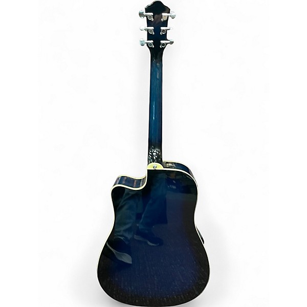 Used Ibanez V70CE trans blue burst Acoustic Electric Guitar