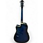 Used Ibanez V70CE trans blue burst Acoustic Electric Guitar