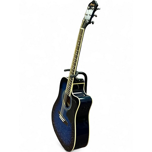 Used Ibanez V70CE trans blue burst Acoustic Electric Guitar